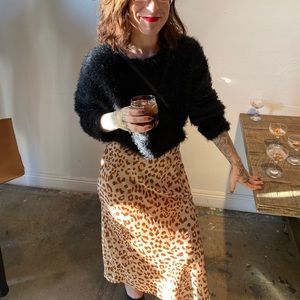 Free people leopard skirt